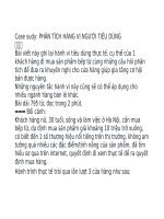 PHÂN TÍCH HÀNH VI NGƯỜI TIÊU DÙNG 