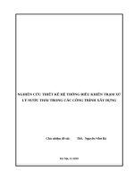 Nghiên cứu, thiết kế hệ thống điều khiển trạm xử lý nước thải trong các công trình xây dựng