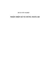 NHẬN DIỆN kí tự DÙNG MATLAB (có code) 