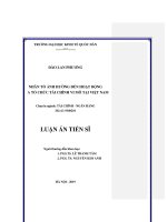 Nhân tố ảnh hưởng đến hoạt động của tổ chức tài chính vi mô tại việt nam