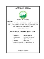 Đánh giá công tác giao đất, cho thuê, thu hồi và chuyển mục đích sử dụng đất nông nghiêp trên địa bàn thị xã phổ yên, tỉnh thái nguyên giai đoạn 2014   2016 