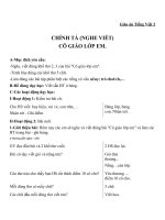 Giáo án Tiếng Việt 2 tuần 7 bài: Chính tả  Nghe viết: Cô giáo lớp em. Phân biệt uiuy, trch, iêniêng