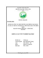 Đánh giá công tác bồi thường giải phóng mặt bằng của dự án trung tâm dịch vụ thể thao golf yên bình trên địa bàn thị xã phổ yên – tỉnh thái nguyên 