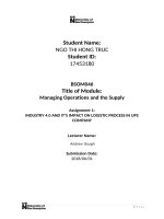 INDUSTRY 4 0 AND IT’S IMPACT ON LOGISTIC PROCESS IN UPS COMPANY  managing operations and the supply chain
