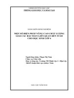 Một số biện pháp nâng cao chất lượng giải các bài toán liên quan đến tỉ số cho học sinh lớp 4 