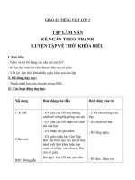 Giáo án Tiếng Việt 2 tuần 7 bài: Tập làm văn  Kể ngắn theo tranh. Luyện tập về thời khóa biểu