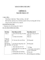 Giáo án Tiếng Việt 2 tuần 7 bài: Chính tả  Tập chép: Người thầy cũ. Phân biệt uiuy, trch, iêniêng