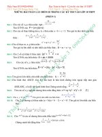 Những bài toán lấy 10 điểm thong kỳ thi vao 10 