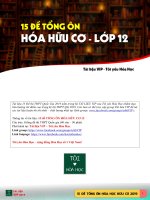15 đề TỔNG ôn hữu cơ 12