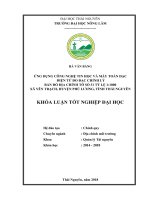 Ứng dụng công nghệ tin học và máy toàn đạc điện tử đo đạc chỉnh lý bản dồ địa chính tờ số 31 tỷ lệ 1 1000 xã yên trạch   huyện phú lương   tỉnh thái nguyên 