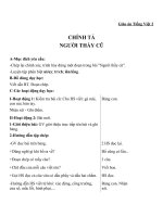 Giáo án Tiếng Việt 2 tuần 7 bài: Chính tả  Tập chép: Người thầy cũ. Phân biệt uiuy, trch, iêniêng