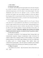 Effectively applying some methods of devloping english communicationcapacity for students in nga tien primry school 