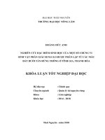 Nghiên cứu đặc điểm sinh học của một số chủng vi sinh vật phân giải xenlulo được phân lập dưới tán rừng thông ở tĩnh gia thanh hóa 