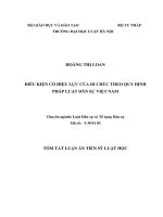 Điều kiện có hiệu lực của di chúc theo quy định của pháp luật dân sự việt nam tt