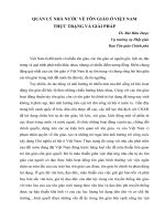 QUẢN LÝ NHÀ NƯỚC VỀ TÔN GIÁO Ở VIỆT NAM THỰC TRẠNG VÀ GIẢI PHÁP