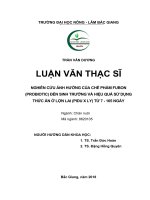 Nghiên cứu ảnh hưởng của chế phẩm fubon (probiotic) đến sinh trưởng và hiệu quả sử dụng thức ăn ở lợn lai (pidu x LY)