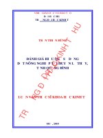 Đánh giá hiệu quả sử dụng đất nông nghiệp tại huyện lệ thủy, tỉnh quảng bình 
