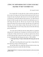 CÔNG TÁC KIỂM ĐỊNH CHẤT LƯỢNG GIÁO DỤC ĐẠI HỌC Ở VIỆT NAM HIỆN NAY