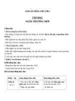 Giáo án Tiếng Việt 2 tuần 6 bài: Tập đọc  Ngôi trường mới