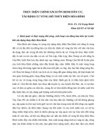 THỰC HIỆN CHÍNH SÁCH ỔN ĐỊNH DÂN CƯ VÀ TÁI ĐỊNH CƯ VÙNG HỒ THỦY ĐIỆN HÒA BÌNH