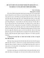 ĐỀ XUẤT MỘT SỐ GIẢI PHÁP NHẰM ỔN ĐỊNH DÂN CƯ VÀ TÁI ĐỊNH CƯ VÙNG HỒ THỦY ĐIỆN HÒA BÌNH