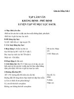 Giáo án Tiếng Việt 2 tuần 6 bài: Tập làm văn  Khẳng định, phủ định. Luyện tập về mục lục sách