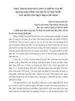 THỰC TRẠNG ĐẠO TIN LÀNH VÀ NHỮNG VẤN ĐỀ TRONG CÔNG TÁC QUẢN LÝ NHÀ NƯỚC SAU 10 NĂM THỰC HIỆN CHỈ THỊ 01