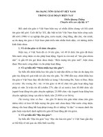 ĐA DẠNG TÔN GIÁO Ở VIỆT NAM GIAI ĐOẠN HIỆN NAY