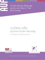 HƯỚNG DẪN Quy trình cải tiến chất lượng > Chương trình đào tạo tiến sỹ - Tổ chức Đại học Pháp ngữ tại khu vực Châu Á - Thái Bình Dương