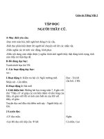 Giáo án Tiếng Việt 2 tuần 7 bài: Tập đọc  Người thầy cũ