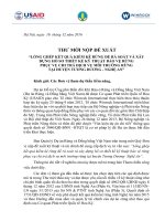 “LỒNG GHÉP KẾT QUẢ KIỂM KÊ RỪNG ĐỂ RÀ SOÁT VÀ XÂY DỰNG HỒ SƠ THIẾT KẾ KỸ THUẬT BẢO VỆ RỪNG PHỤC VỤ CHI TRẢ DỊCH VỤ MÔI TRƯỜNG RỪNG TẠI HUYỆN TƯƠNG DƯƠNG - NGHỆ AN