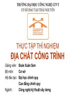 THỰC tập THÍ NGHIỆM địa CHẤT CÔNG TRÌNH