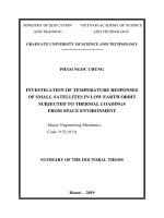Nghiên cứu đáp ứng nhiệt của vệ tinh nhỏ trên quỹ dụng của môi trường nhiệt vũ trụ tt tiếng anh