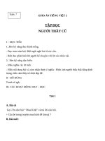 Giáo án Tiếng Việt 2 tuần 7 bài: Tập đọc  Người thầy cũ