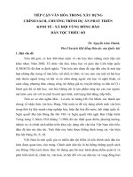 TIẾP CẬN VĂN HÓA TRONG XÂY DỰNG CHÍNH SÁCH CHƯƠNG TRÌNH DỰ ÁN PHÁT TRIỂN KINH TẾ XÃ HỘI VÙNG ĐỒNG BÀO DÂN TỘC THIỂU SỐ