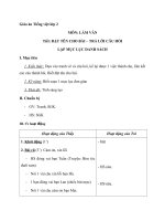 Giáo án Tiếng Việt 2 tuần 5 bài: Tập làm văn  Trả lời câu hỏi. Đặt tên cho bài. Luyện tập về mục lục sách