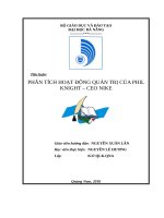 PHÂN TÍCH HOẠT ĐỘNG QUẢN TRỊ CỦA PHIL KNIGHT – CEO NIKE