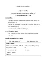 Giáo án Tiếng Việt 2 tuần 6 bài: Luyện từ và câu  Câu kiểu Ai là gì? Khẳng định, phủ định. Mở rộng vốn từ: Từ ngữ về đồ dùng học tập