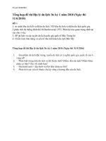 Tổng hợp đề thi địa lý du lịch 3tc kỳ 1 năm 2018 