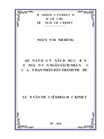 Quản lý đầu tư xây dựng cơ bản từ nguồn vốn ngân sách nhà nước của ủy ban nhân dân thành phố huế 