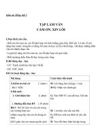 Giáo án Tiếng Việt 2 tuần 4 bài: Tập làm văn  Cảm ơn, xin lỗi