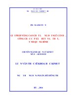 Giải pháp nâng cao chất lượng đội ngũ cán bộ, công chức cấp xã ở huyện lệ thủy, tỉnh quảng bình 