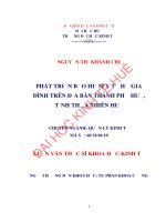 Phát triển bảo hiểm y tế hộ gia đình trên địa bàn thành phố huế, tỉnh thừa thiên huế 