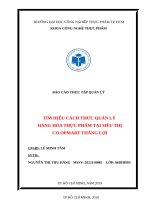 BÁO BÁO THỰC THỰC TẬP TẠI SIÊU THỊ CO.OPMART THẮNG LỢI