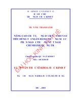Nâng cao chất lượng dịch vụ cho vay tiêu dùng tại ngân hàng thương mại cổ phần ngoại thương việt nam chi nhánh quảng trị 