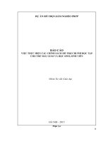 BÁO CÁO VIỆC THỰC HIỆN CÁC CHÍNH SÁCH HỖ TRỢ CHI PHÍ HỌC TẬP CHO TRẺ MẪU GIÁO VÀ HỌC SINH, SINH VIÊN