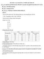 BÀI TIỂU LUẬN NGUYÊN LÝ THỐNG KÊ KINH TẾ SGU