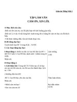 Giáo án Tiếng Việt 2 tuần 4 bài: Tập làm văn  Cảm ơn, xin lỗi