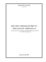 KIẾN TRÚC CHÍNH QUYỀN ĐIỆN TỬ TỈNH LẠNG SƠN - PHIÊN BẢN 1.0