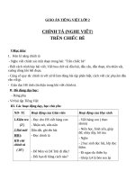 Giáo án Tiếng Việt 2 tuần 4 bài: Chính tả  Nghe  viết: Trên chiếc bè. Phân biệt IÊYÊ, RDGI, ÂNÂNG